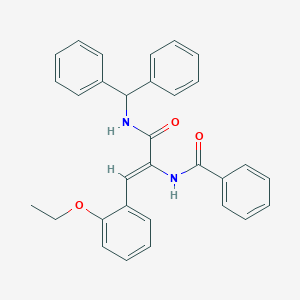 molecular formula C31H28N2O3 B414291 N-[1-[(benzhydrylamino)carbonyl]-2-(2-ethoxyphenyl)vinyl]benzamide 