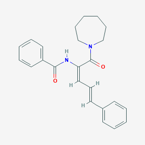 molecular formula C24H26N2O2 B414292 N-[1-(1-azepanylcarbonyl)-4-phenyl-1,3-butadienyl]benzamide 
