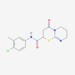 molecular formula C15H16ClN3O2S B4142921 N-(4-chloro-3-methylphenyl)-4-oxo-3,4,7,8-tetrahydro-2H,6H-pyrimido[2,1-b][1,3]thiazine-2-carboxamide 