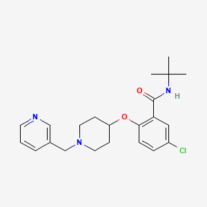 molecular formula C22H28ClN3O2 B4142932 N-(tert-butyl)-5-chloro-2-{[1-(3-pyridinylmethyl)-4-piperidinyl]oxy}benzamide 