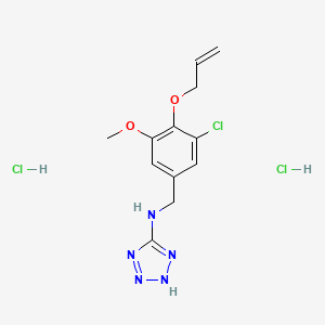 molecular formula C12H16Cl3N5O2 B4142938 N-[(3-chloro-5-methoxy-4-prop-2-enoxyphenyl)methyl]-2H-tetrazol-5-amine;dihydrochloride 