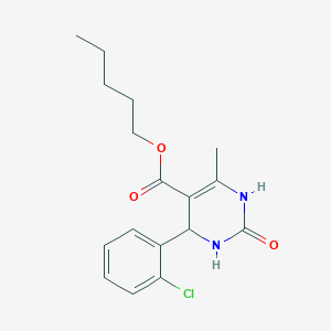 molecular formula C17H21ClN2O3 B414297 Pentyl 4-(2-chlorophenyl)-6-methyl-2-oxo-1,2,3,4-tetrahydro-5-pyrimidinecarboxylate 