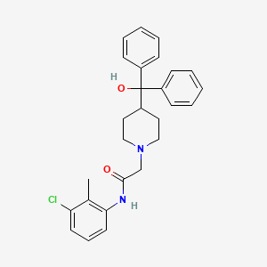 molecular formula C27H29ClN2O2 B4143322 N-(3-CHLORO-2-METHYLPHENYL)-2-{4-[HYDROXY(DIPHENYL)METHYL]PIPERIDINO}ACETAMIDE 