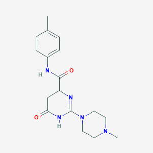 molecular formula C17H23N5O2 B4143331 N-(4-methylphenyl)-2-(4-methylpiperazin-1-yl)-6-oxo-3,4,5,6-tetrahydropyrimidine-4-carboxamide 