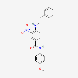 molecular formula C22H21N3O4 B4143335 N-(4-methoxyphenyl)-3-nitro-4-(2-phenylethylamino)benzamide 