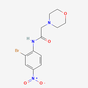 molecular formula C12H14BrN3O4 B4143345 N-(2-bromo-4-nitrophenyl)-2-(morpholin-4-yl)acetamide 