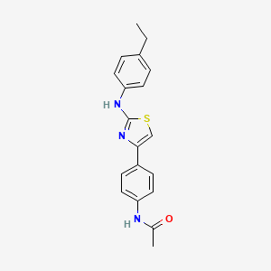 molecular formula C19H19N3OS B4143367 N-[4-[2-(4-ethylanilino)-1,3-thiazol-4-yl]phenyl]acetamide 