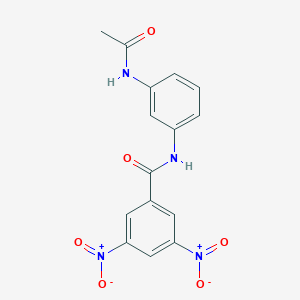 molecular formula C15H12N4O6 B414340 N-[3-(acetylamino)phenyl]-3,5-dinitrobenzamide 