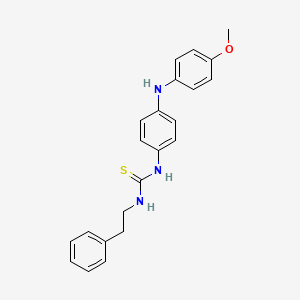 molecular formula C22H23N3OS B4143492 N-[4-(4-METHOXYANILINO)PHENYL]-N'-PHENETHYLTHIOUREA 