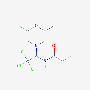 molecular formula C11H19Cl3N2O2 B414355 N-(2,2,2-trichloro-1-(2,6-dimethylmorpholino)ethyl)propionamide 
