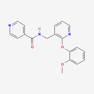 molecular formula C19H17N3O3 B4143562 N-{[2-(2-methoxyphenoxy)-3-pyridinyl]methyl}isonicotinamide 