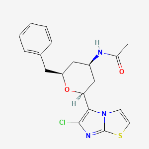 molecular formula C19H20ClN3O2S B4143575 N-[(2S*,4R*,6S*)-2-benzyl-6-(6-chloroimidazo[2,1-b][1,3]thiazol-5-yl)tetrahydro-2H-pyran-4-yl]acetamide 