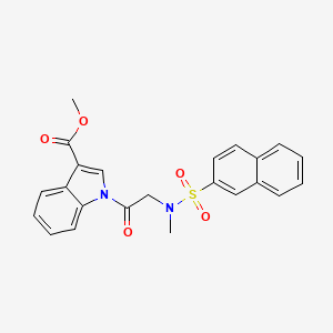 molecular formula C23H20N2O5S B4143636 Methyl 1-[2-[methyl(naphthalen-2-ylsulfonyl)amino]acetyl]indole-3-carboxylate 