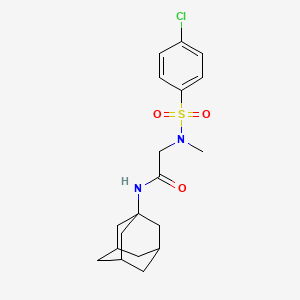 molecular formula C19H25ClN2O3S B4143681 N-(1-adamantyl)-2-[(4-chlorophenyl)sulfonyl-methylamino]acetamide 