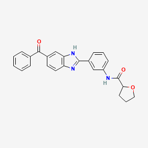 molecular formula C25H21N3O3 B4143800 N-{3-[5-(phenylcarbonyl)-1H-benzimidazol-2-yl]phenyl}tetrahydrofuran-2-carboxamide 
