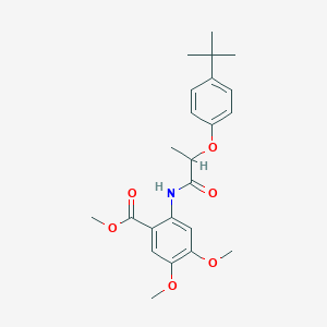 molecular formula C23H29NO6 B4143804 methyl 2-{[2-(4-tert-butylphenoxy)propanoyl]amino}-4,5-dimethoxybenzoate 