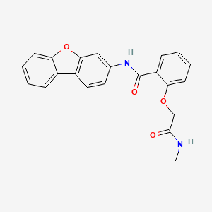 molecular formula C22H18N2O4 B4143953 N-dibenzo[b,d]furan-3-yl-2-[2-(methylamino)-2-oxoethoxy]benzamide 