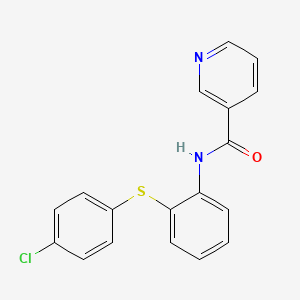 molecular formula C18H13ClN2OS B4144146 N-[2-(4-chlorophenyl)sulfanylphenyl]pyridine-3-carboxamide 
