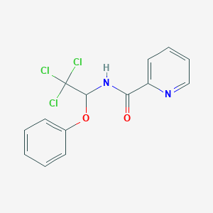 molecular formula C14H11Cl3N2O2 B414416 N-(2,2,2-trichloro-1-phenoxyethyl)pyridine-2-carboxamide 