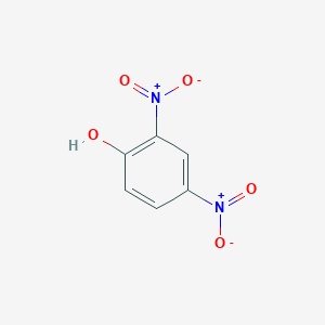 molecular formula C6H4N2O5<br>C6H3(OH)(NO2)2<br>C6H4N2O5 B041442 2,4-Dinitrophenol CAS No. 51-28-5