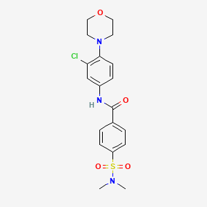 molecular formula C19H22ClN3O4S B4144430 N-[3-chloro-4-(4-morpholinyl)phenyl]-4-[(dimethylamino)sulfonyl]benzamide 