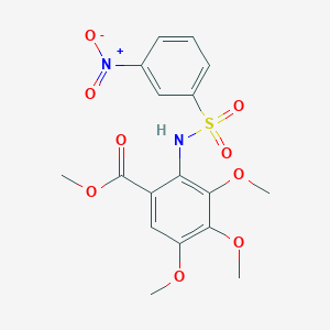 molecular formula C17H18N2O9S B4144452 methyl 3,4,5-trimethoxy-2-{[(3-nitrophenyl)sulfonyl]amino}benzoate 