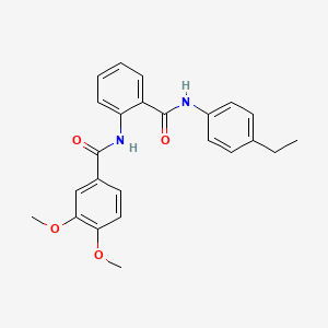 molecular formula C24H24N2O4 B4144500 N-(2-{[(4-ethylphenyl)amino]carbonyl}phenyl)-3,4-dimethoxybenzamide 