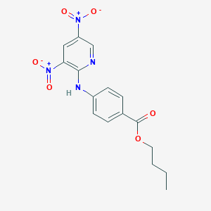 molecular formula C16H16N4O6 B414451 Butyl 4-[(3,5-dinitropyridin-2-yl)amino]benzoate 