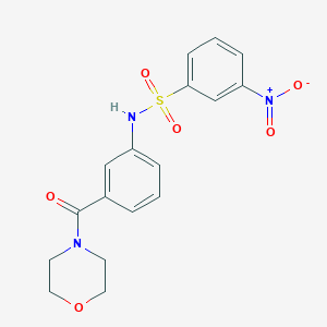 molecular formula C17H17N3O6S B4144603 N-[3-(4-morpholinylcarbonyl)phenyl]-3-nitrobenzenesulfonamide 