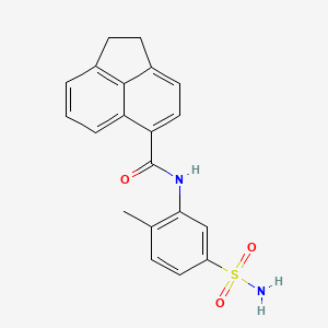 molecular formula C20H18N2O3S B4144633 N-[5-(aminosulfonyl)-2-methylphenyl]-1,2-dihydro-5-acenaphthylenecarboxamide 