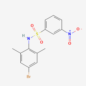 molecular formula C14H13BrN2O4S B4144861 N-(4-bromo-2,6-dimethylphenyl)-3-nitrobenzenesulfonamide 