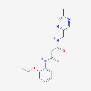 molecular formula C17H20N4O3 B4144992 N-(2-ethoxyphenyl)-N'-[(5-methylpyrazin-2-yl)methyl]malonamide 