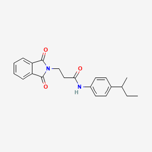 molecular formula C21H22N2O3 B4145066 N-(4-sec-butylphenyl)-3-(1,3-dioxo-1,3-dihydro-2H-isoindol-2-yl)propanamide 