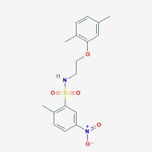 molecular formula C17H20N2O5S B4145097 N-[2-(2,5-dimethylphenoxy)ethyl]-2-methyl-5-nitrobenzenesulfonamide 