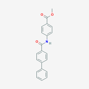 molecular formula C21H17NO3 B414514 methyl 4-[([1,1'-biphenyl]-4-ylcarbonyl)amino]benzoate 