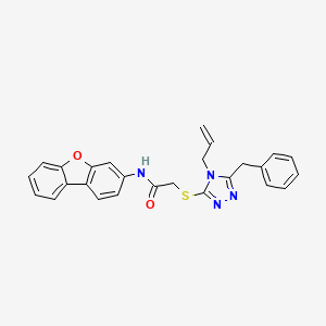molecular formula C26H22N4O2S B4145292 2-[(4-allyl-5-benzyl-4H-1,2,4-triazol-3-yl)thio]-N-dibenzo[b,d]furan-3-ylacetamide 