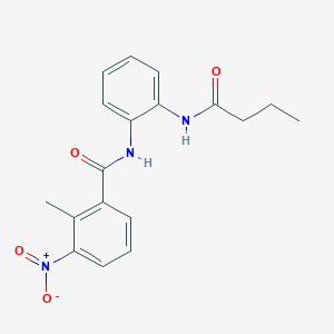 molecular formula C18H19N3O4 B4145319 N-[2-(butanoylamino)phenyl]-2-methyl-3-nitrobenzamide 