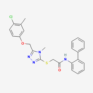 molecular formula C25H23ClN4O2S B4145349 N-2-biphenylyl-2-({5-[(4-chloro-3-methylphenoxy)methyl]-4-methyl-4H-1,2,4-triazol-3-yl}thio)acetamide 