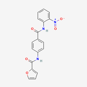 molecular formula C18H13N3O5 B4145491 N-[4-[(2-nitrophenyl)carbamoyl]phenyl]furan-2-carboxamide 