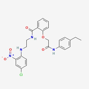 molecular formula C25H25ClN4O5 B4145731 N-{2-[(4-chloro-2-nitrophenyl)amino]ethyl}-2-{2-[(4-ethylphenyl)amino]-2-oxoethoxy}benzamide 