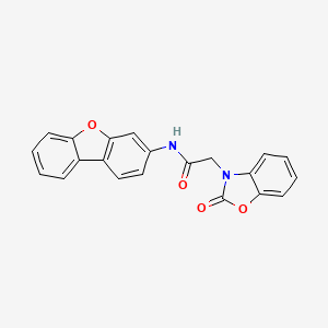 molecular formula C21H14N2O4 B4145967 N-(dibenzo[b,d]furan-3-yl)-2-(2-oxo-1,3-benzoxazol-3(2H)-yl)acetamide 