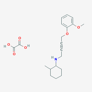 molecular formula C20H27NO6 B4146035 N-[4-(2-methoxyphenoxy)-2-butyn-1-yl]-2-methylcyclohexanamine oxalate 