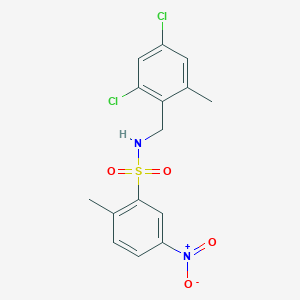 molecular formula C15H14Cl2N2O4S B4146517 N-(2,4-dichloro-6-methylbenzyl)-2-methyl-5-nitrobenzenesulfonamide 