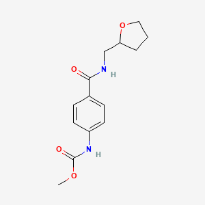 molecular formula C14H18N2O4 B4146844 METHYL N-(4-{[(OXOLAN-2-YL)METHYL]CARBAMOYL}PHENYL)CARBAMATE 