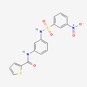 molecular formula C17H13N3O5S2 B4146925 N-(3-{[(3-nitrophenyl)sulfonyl]amino}phenyl)-2-thiophenecarboxamide 