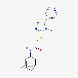molecular formula C20H25N5OS B4146970 N-(ADAMANTAN-1-YL)-2-{[4-METHYL-5-(PYRIDIN-4-YL)-4H-1,2,4-TRIAZOL-3-YL]SULFANYL}ACETAMIDE 