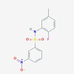 molecular formula C13H11FN2O4S B4146971 N-(2-fluoro-5-methylphenyl)-3-nitrobenzenesulfonamide 