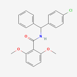 molecular formula C22H20ClNO3 B4147061 N-[(4-chlorophenyl)(phenyl)methyl]-2,6-dimethoxybenzamide 