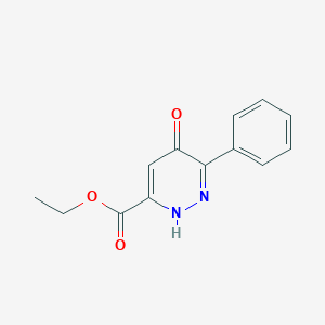 molecular formula C13H12N2O3 B414723 ethyl 4-oxo-3-phenyl-1H-pyridazine-6-carboxylate 