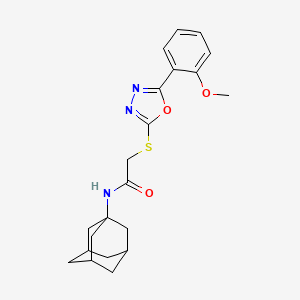 molecular formula C21H25N3O3S B4147347 N-1-adamantyl-2-{[5-(2-methoxyphenyl)-1,3,4-oxadiazol-2-yl]thio}acetamide 